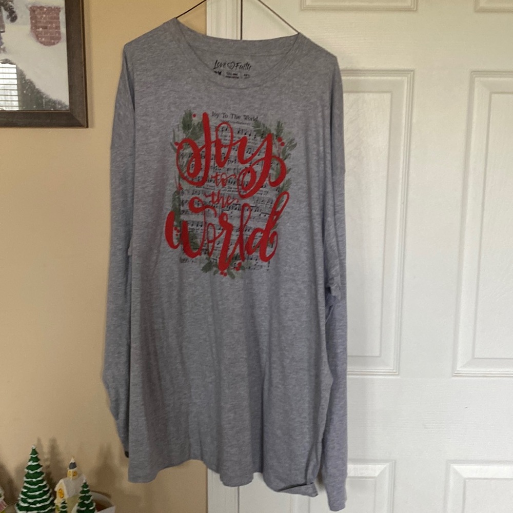 Long sleeve joy to the world 3x long sleeve tshirt